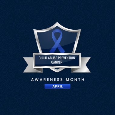 Uluslararası Çocuk İstismarı Kanseri Önleme Ayı için Kraliyet mavi kurdele farkındalığı grafiği