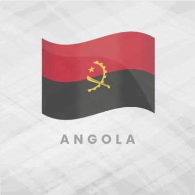 Canlı Animasyon Angola Bayrak Dalgalanması Dinamik Hareket ve Vatansever Afrika Gurur ve Birlik İçin Cesur Ulusal Amblem
