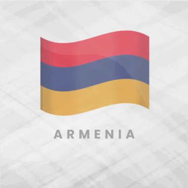 Ulusal Gurur ve Erivan Mirasını Gösteren Kırmızı, Mavi, Turuncu Renkli Dinamik Animasyon Ermenistan Bayrağı Dalgalanması