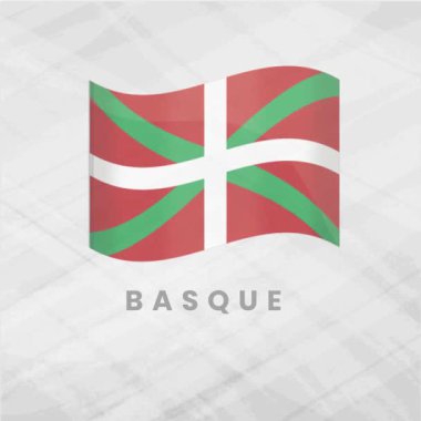 Dinamik Hareketli Canlı Bask Bayrağı Dalgalanması ve Gururlu Bask Kültürel Kimliği İçin Cesur Ikurria Tasarımı