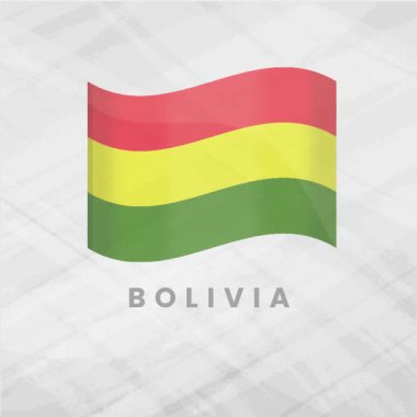 Canlı Animasyon Bolivya Bayrağı Enerji Hareketi ve Vatansever Güney Amerika Ulusal Gururu İçin Üç Renkli Amblem