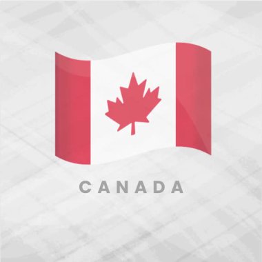 Canlı Canlandırılmış Kanada Bayrak Dalgalanması Dinamik Akçaağaç Yaprağı ve Vatansever Kuzey Amerika Gurur Gösterisi için Cesur Renkler