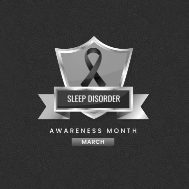 Uluslararası Uyku Bozukluğu Ayının Siyah Kurdele Farkındalığı Grafiği.