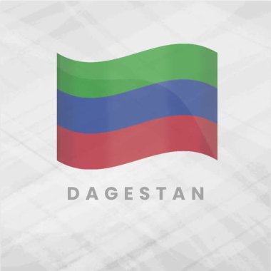 Canlı Dağıstan Bayrak Dalgalanması Dinamik Hareket ve Kültürel Gurur ve Bölgesel Birlik Kutlaması İçin Kalın Renkler