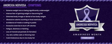 Belirtileri olan Anorexia Nervosa Farkındalık kurdelesi, Şablon Bazlı Kalkan Tasarımı.