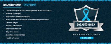 Orijinal Dissautonomi Farkındalık kurdelesi Semptomlar ile, Kalkan Tasarımı Desen Bazlı Arkaplan.