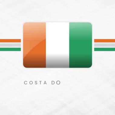 Canlı Animasyon Costa, Batı Afrika 'nın Birlik, Barış ve Ulusal Gururu' nu sembolize eden Kalın Turuncu, Beyaz ve Yeşil Çizgili Bayrak Dalgasıyla marfin yapıyor.