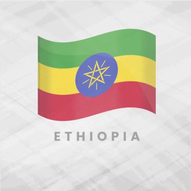 Cesur Yeşil, Sarı ve Kırmızı Çizgili Canlı Etiyopya Bayrağı Dalgalanması ve Mavi Yıldız Amblemi Birlik, Miras ve Afrika Ulusal Gururunu Sembolize Ediyor