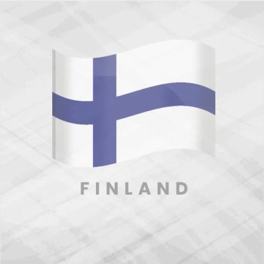 Temiz Beyaz Saha ve Saflık, Güç ve İskandinav Ulusal Gururunu Temsil Eden Cesur Mavi İskandinav Haçı ile Canlı Animasyon Finlandiya Bayrak Dalgası