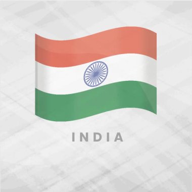 Cesur Safran, Beyaz ve Yeşil Çizgili Canlı Hindistan Bayrak Dalgaları ve Güney Asya 'nın Birlik, Barış ve Ulusal Gururunu temsil eden Mavi Ashoka Çakrası