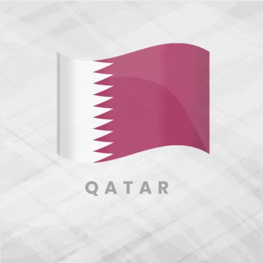 Cesur Maroon Field ve Beyaz Tırtıklı Grup Temsilcisi Birlik, Kuvvet ve Orta Doğu Ulusal Gururu ile Canlı Katar Bayrak Dalgası