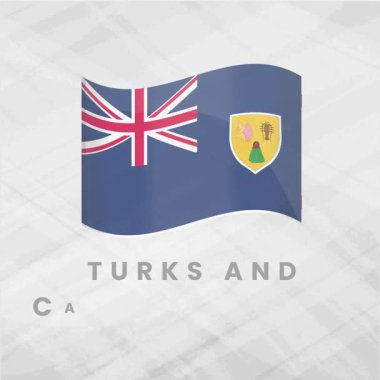 Türkler ve Caicos Adaları Bayrak Dalgalama Animasyonu (124- İngiliz Denizaşırı Ülkeler Arası Sancak Döngüsü)