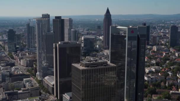 Uitzicht Vanaf Het Dak Van Het Hoogste Gebouw Frankfurt Van — Stockvideo