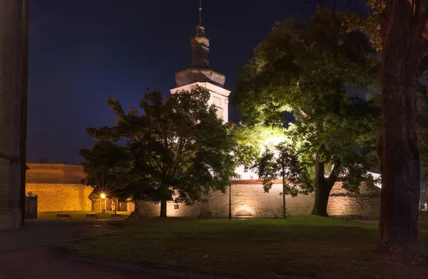 Şehirdeki kilisenin akşam manzarası. Kutna Hora, Çek Cumhuriyeti.
