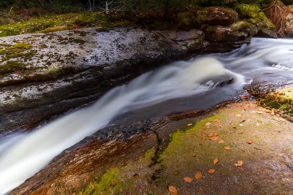 Dağ vadisinde romantik bir nehrin güzel manzarası
