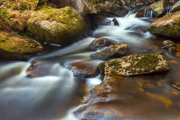 Dağ vadisinde romantik bir nehrin güzel manzarası