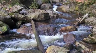 Dağ vadisinde romantik bir nehrin güzel manzarası