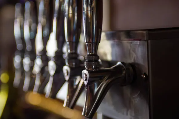 Beer Wine Taps Variety Choices — Stock Photo, Image