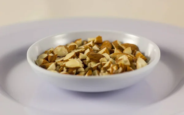 Bowl Almonds Shot Close — Stock Photo, Image
