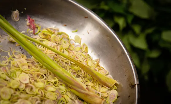 stock image Lemongrass Chopped Ready for Cooking diced