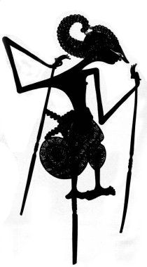 Wayang Kulit Gölge Kuklası silueti
