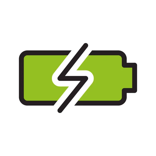 Battery Charger Electric Battery Icon Vector Design Illustration — Stock Vector
