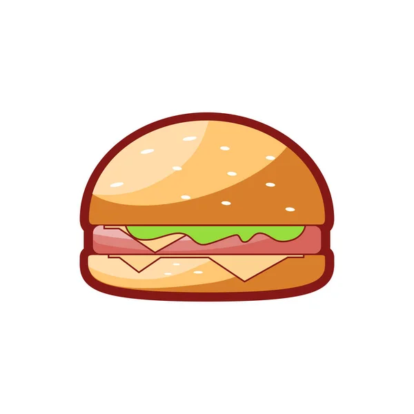 Burger Symbol Vektor Design Illustration — Stockvektor