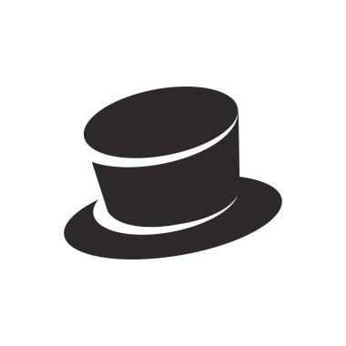 Sihirbaz şapka simgesi vektör tasarımı illüstrasyonu