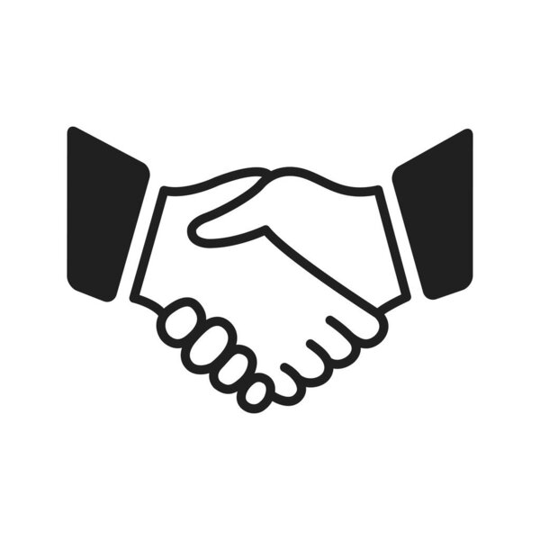 handshake icon vector design illustration agreement symbol