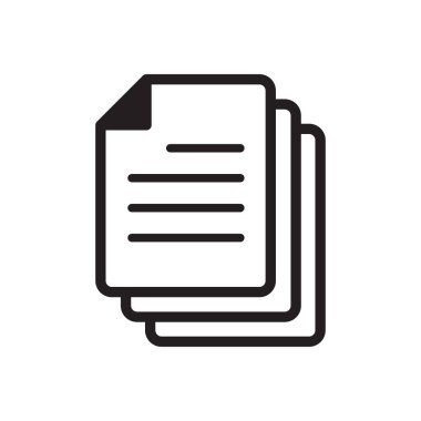 kağıt, sayfa, belge simgesi vektör tasarımı illüstrasyonu