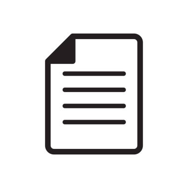 kağıt, sayfa, belge simgesi vektör tasarımı illüstrasyonu