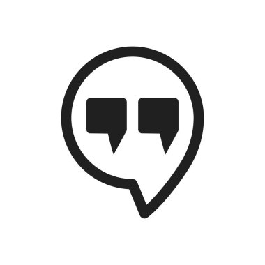 alıntı simgesi vektör tasarımı illüstrasyonu