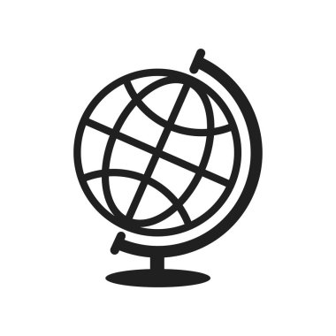 Dünya ikonu vektör tasarımı çizimi