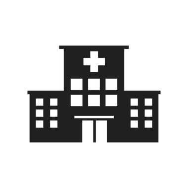 Hastane simgesi vektör tasarımı illüstrasyonu