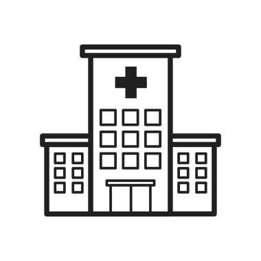 Hastane simgesi vektör tasarımı illüstrasyonu
