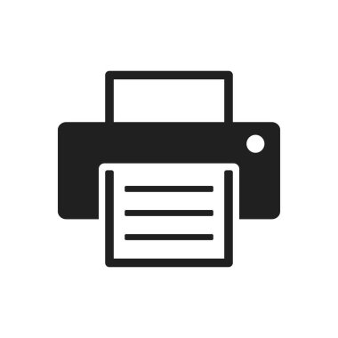 yazıcı simgesi vektör tasarımı çizimi