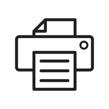 yazıcı simgesi vektör tasarımı çizimi