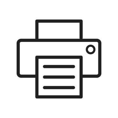 yazıcı simgesi vektör tasarımı çizimi