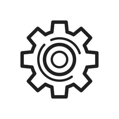 dişli simgesi vektör tasarımı çizimi