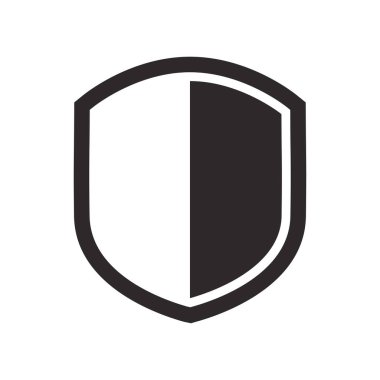 kalkan simgesi vektör tasarımı illüstrasyonu