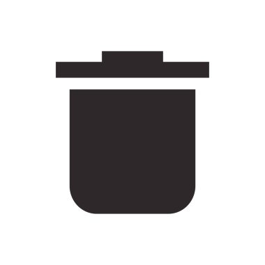 Çöp kutusu simgesi düz stil. Beyaz izole arkaplanda çöp kutusu çizimi. çevre iş kavramı