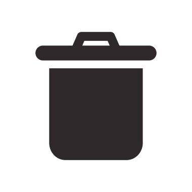 Çöp kutusu simgesi düz stil. Beyaz izole arkaplanda çöp kutusu çizimi. çevre iş kavramı