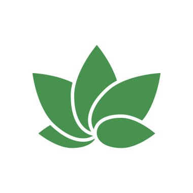 Nilüfer çiçeği ikonu vektör tasarımı çizimi