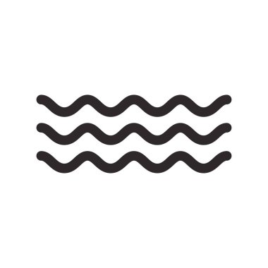 dalga ikonu vektör tasarımı çizimi