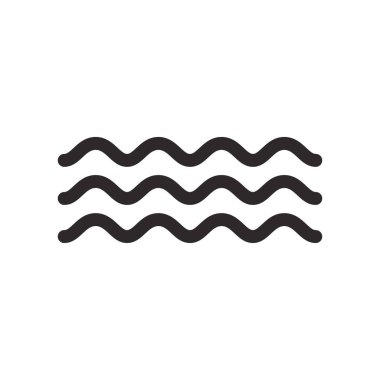 dalga ikonu vektör tasarımı çizimi