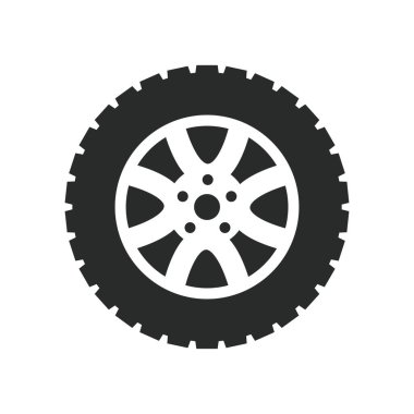 araba tekerlekleri ikon vektör tasarımı illüstrasyon otomotiv kavramı