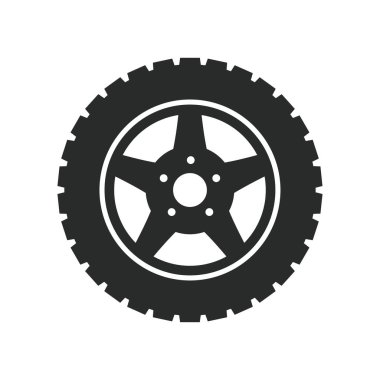 araba tekerlekleri ikon vektör tasarımı illüstrasyon otomotiv kavramı