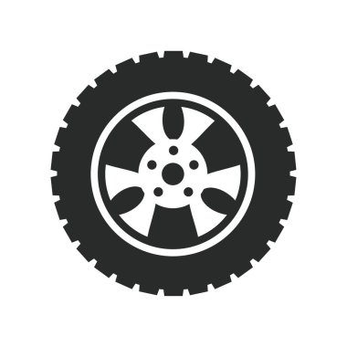 araba tekerlekleri ikon vektör tasarımı illüstrasyon otomotiv kavramı