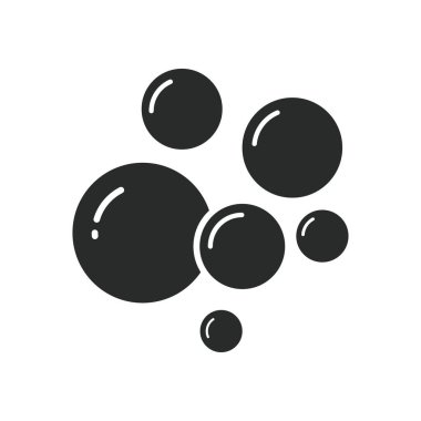 Hava kabarcık ikonu vektör tasarımı çizimi beyaz arkaplanda izole edildi