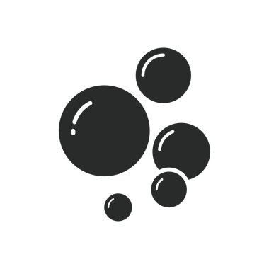 Hava kabarcık ikonu vektör tasarımı çizimi beyaz arkaplanda izole edildi